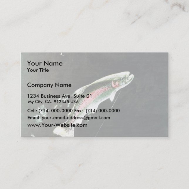 Rainbow Trout Business Card (Front)