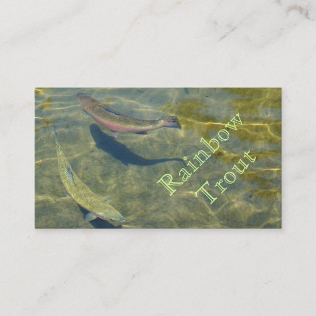 Rainbow Trout Business Cards Fishing Fisherman (Front)