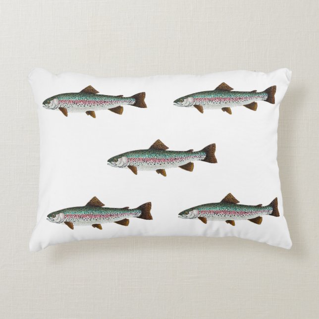 Rainbow Trout Decorative Cushion (Front)