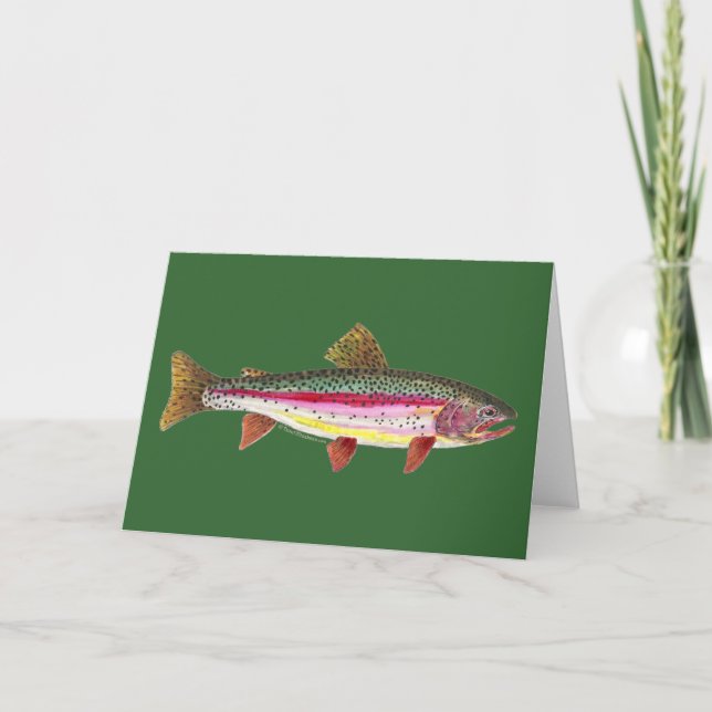 Rainbow Trout Fish Card (Front)