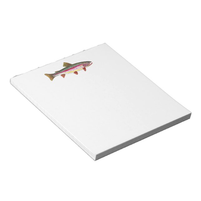 Rainbow Trout Fish Notepad (Angled)