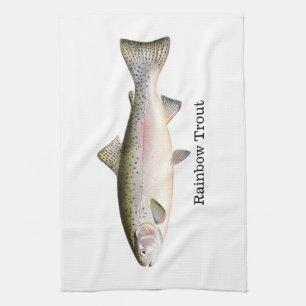Rainbow Trout Fish Tea Towel