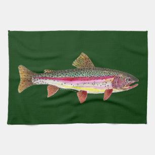 Rainbow Trout Fish Tea Towel