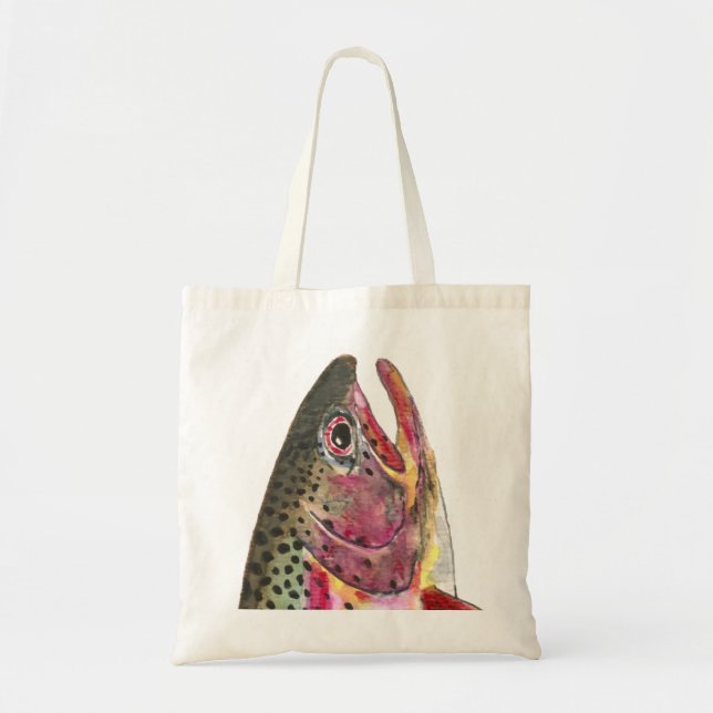 Rainbow Trout Fish Tote Bag (Front)