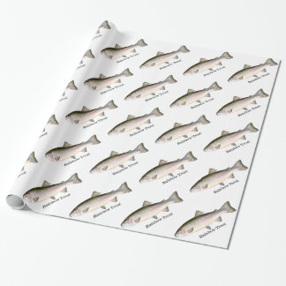 Rainbow Trout Fishes Pattern Wrapping Paper