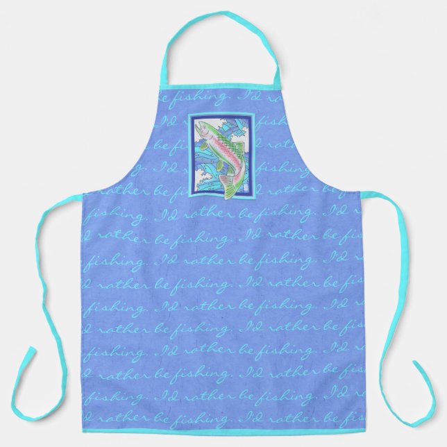 Rainbow Trout Fishing All-Over Print Apron (Front)