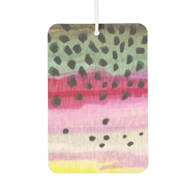 Rainbow Trout Fishing Car Air Freshener (Front)
