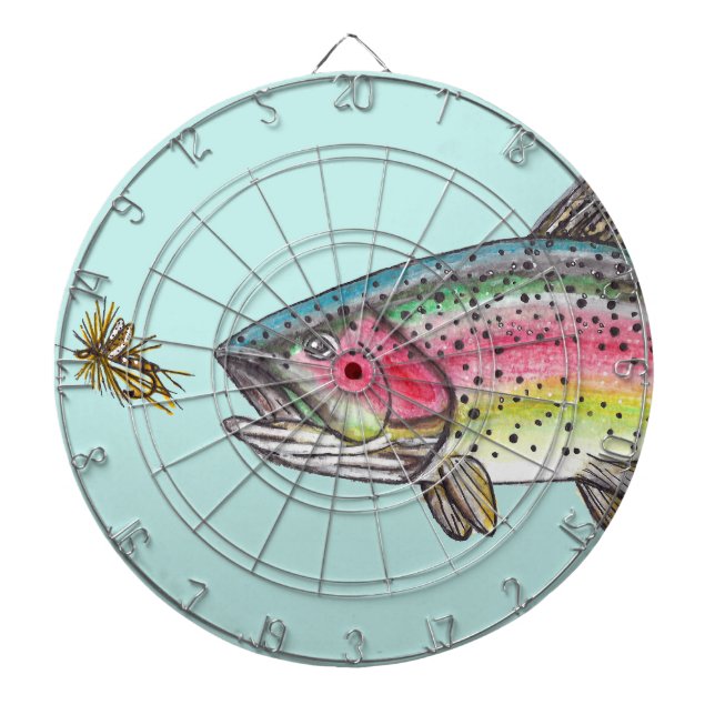 Rainbow Trout Fishing Dartboard (Front)