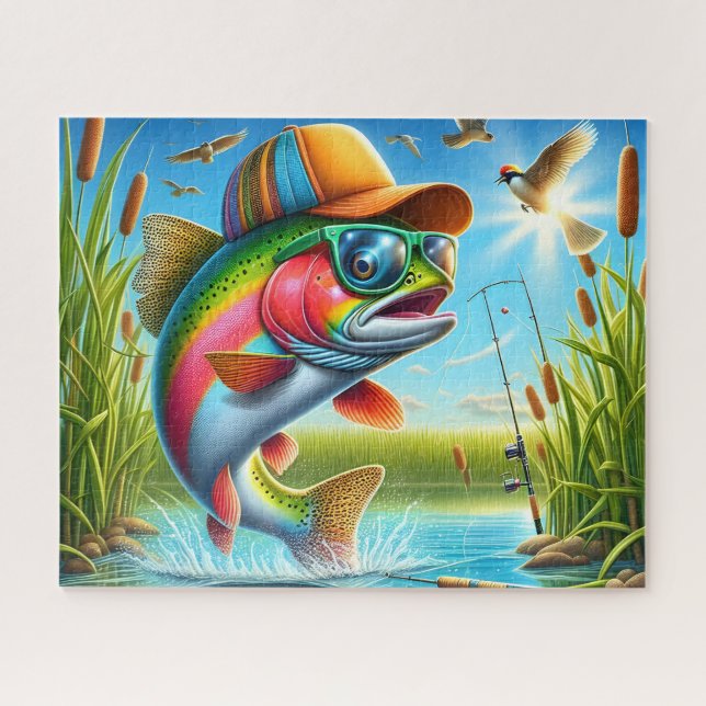 Rainbow Trout  Fishing Jigsaw Puzzle (Horizontal)