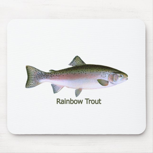 Rainbow Trout Fishing  Logo Mouse Mat (Front)