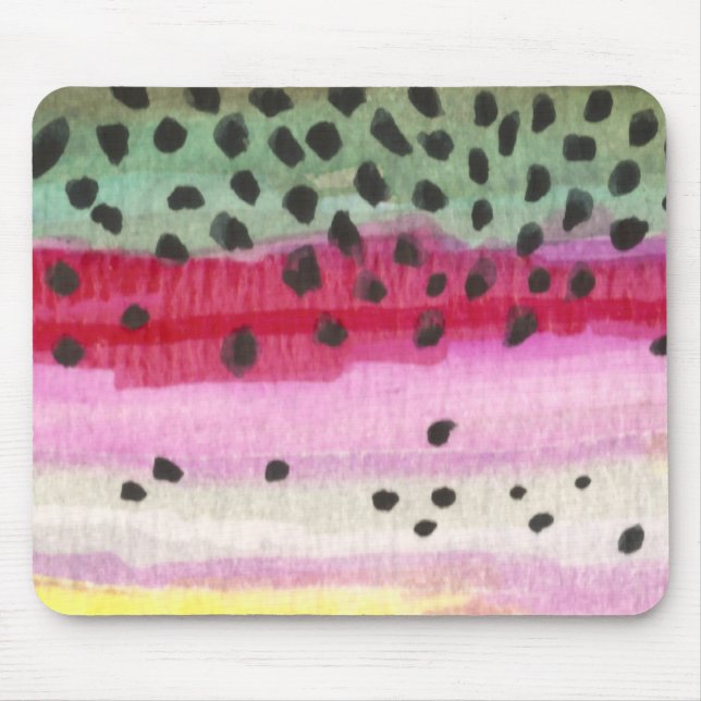 Rainbow Trout Fishing Mouse Mat (Front)