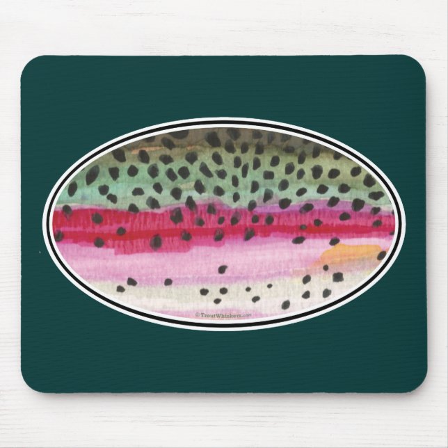Rainbow Trout Fishing Mouse Mat (Front)