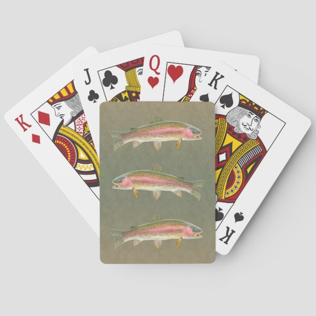 Rainbow Trout Fishing Playing Cards (Back)