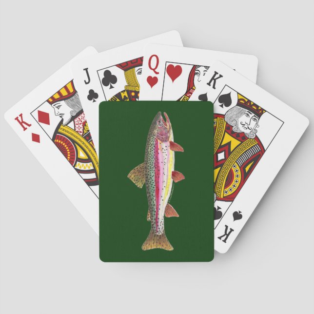 Rainbow Trout Fishing Playing Cards (Back)