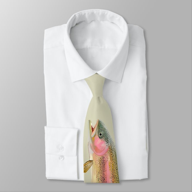 Rainbow Trout Fishing Tie (Tied)