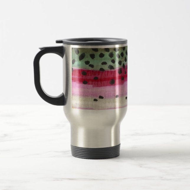 Rainbow Trout Fishing Travel Mug (Left)
