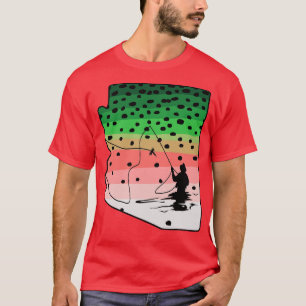 Rainbow Trout Fly Fish Arizona Fly Fishing Fisherm T-Shirt