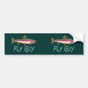 Rainbow Trout Fly FIshing Bumper Sticker