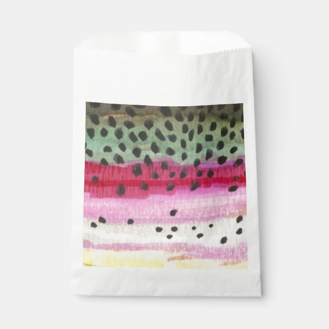 Rainbow Trout Fly Fishing Favour Bags (Front)