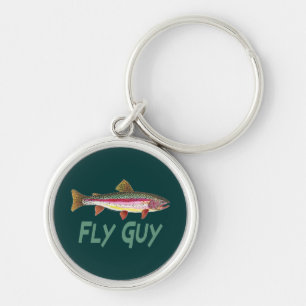 Rainbow Trout Fly Fishing Key Ring