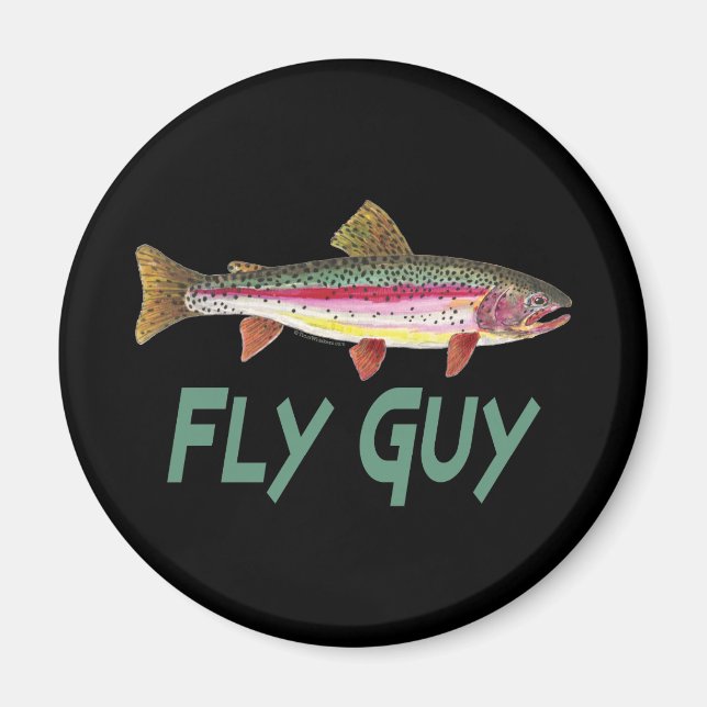 Rainbow Trout Fly FIshing Magnet (Front)