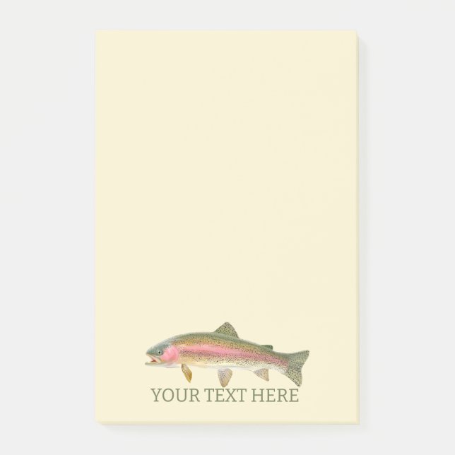 Rainbow Trout Fly Fishing Post-it Notes (Front)