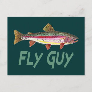 Rainbow Trout Fly FIshing Postcard