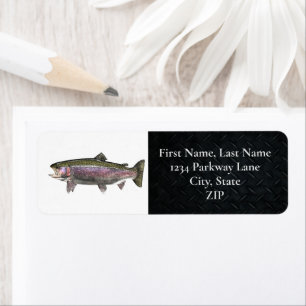 Rainbow Trout Fly Fishing Return Address Labels