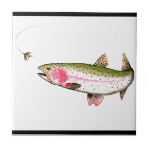 Rainbow Trout Fly Fishing Tile