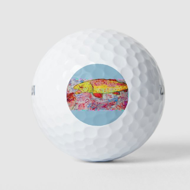 rainbow trout golf balls (Front)