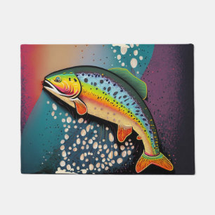 Rainbow Trout Home Decor Premium  Doormat