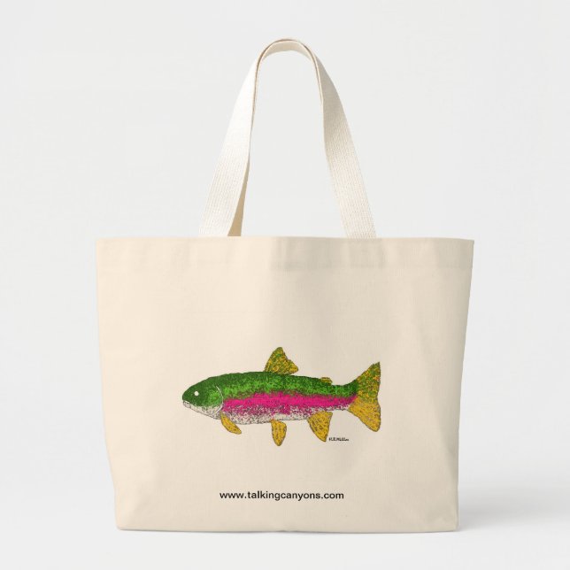 Rainbow Trout Image 1 Tote Bag (Front)