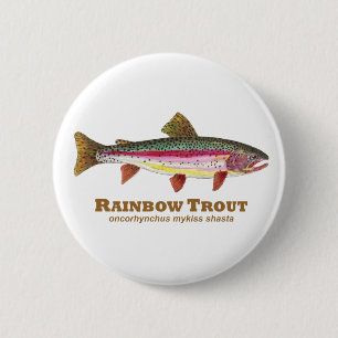 Rainbow Trout Latin Name 6 Cm Round Badge