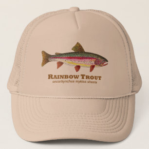 Rainbow Trout Latin Trucker Hat