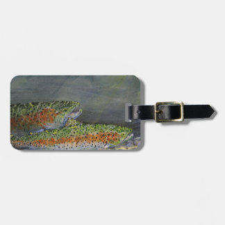 Rainbow trout luggage tag