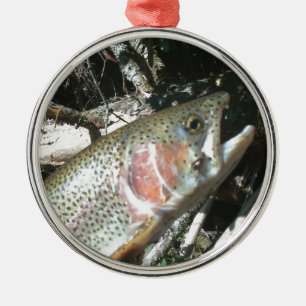 Rainbow trout metal tree decoration