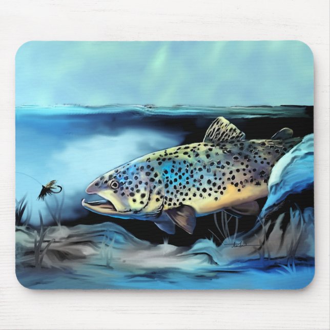 Rainbow Trout Mouse Mat (Front)
