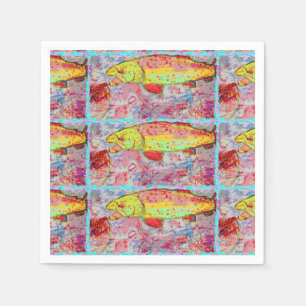 rainbow trout napkin