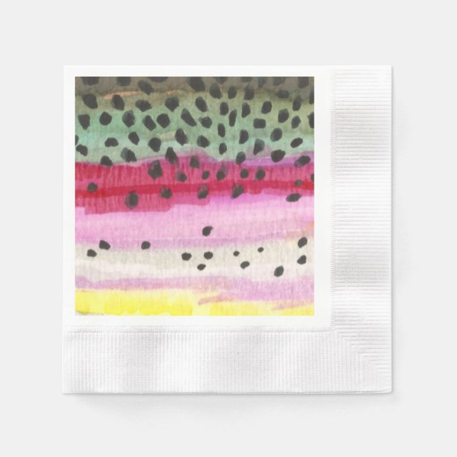 Rainbow Trout Napkin (Front)