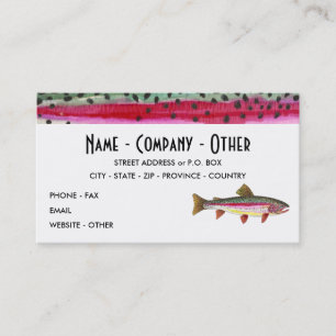 Rainbow Trout Painting Business Card