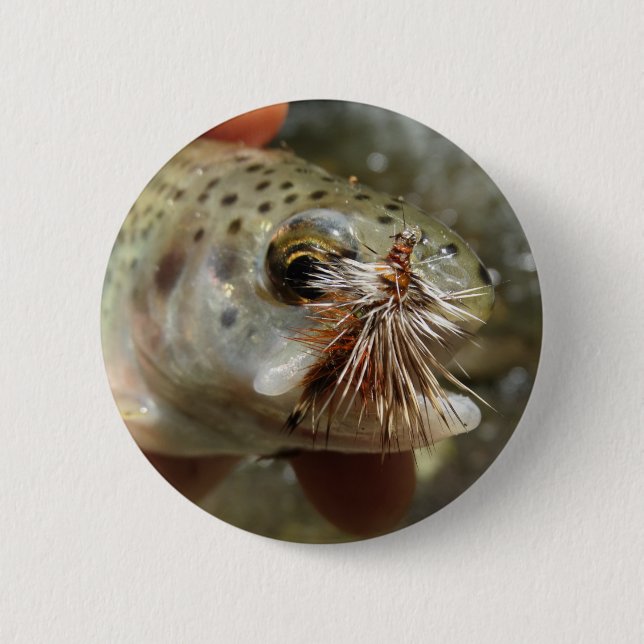 Rainbow Trout photo 6 Cm Round Badge (Front)