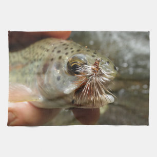 Rainbow Trout photo Tea Towel