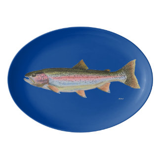 Rainbow Trout Porcelain Serving Platter