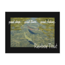 Rainbow Trout postcards Good Days Times Fishing