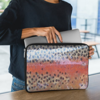 Rainbow Trout Skin Abstract Pattern Laptop Sleeve