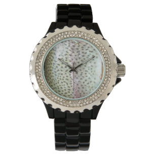 Rainbow trout skin,  fly fishing watch