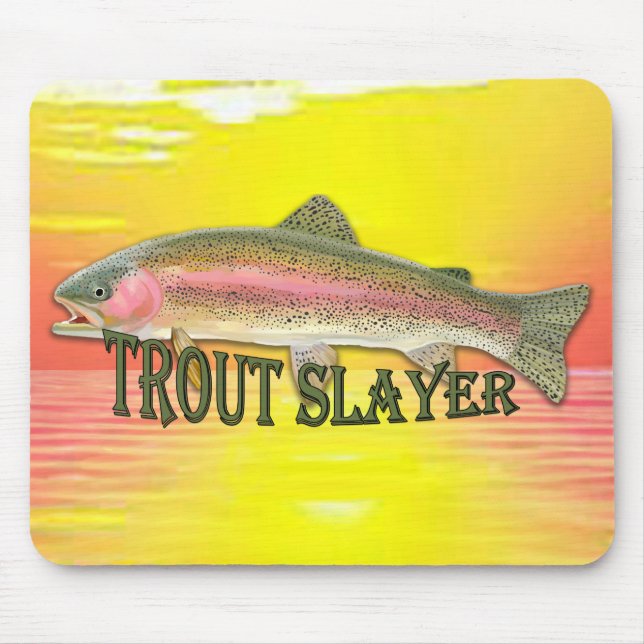 Rainbow Trout Slayer Sunset Mouse Mat (Front)