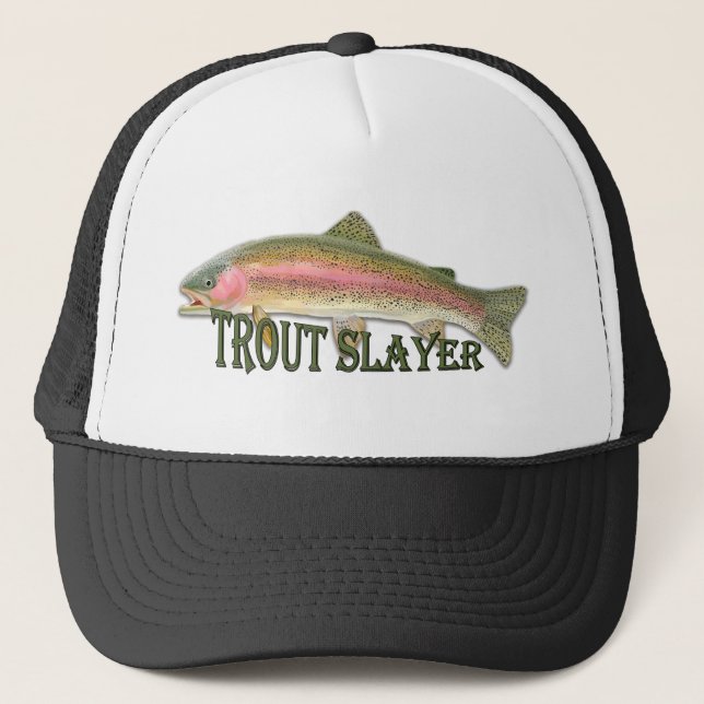 Rainbow Trout Slayer Trucker Hat (Front)