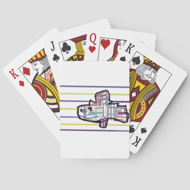 Rainbow trout summer  playing cards (Back)
