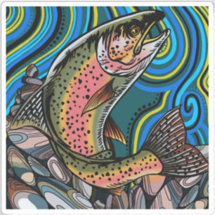 Rainbow Trout Vinyl Sticker